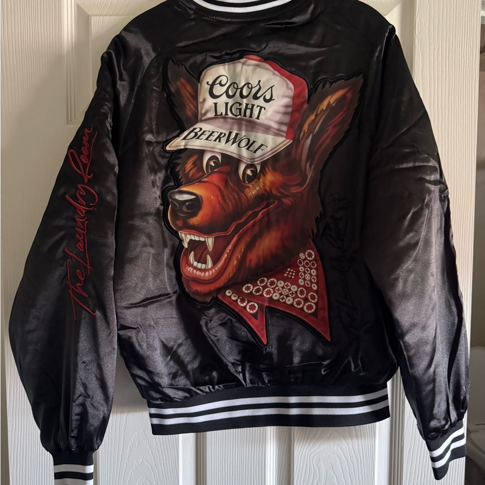 The Laundry Room Black Beerwolf Bomber Jacket